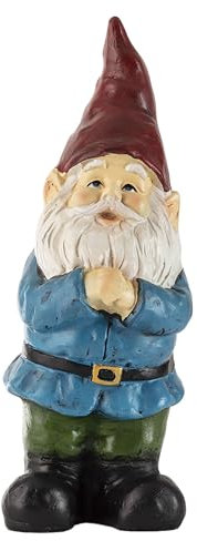 Alpine Corporation Bearded Garden Gnome Statue, Resin Artificial Stone, Multicolor, 5 L x 5 W x 12 H