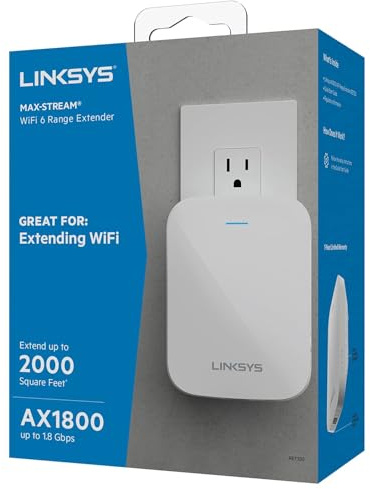 Linksys RE7350 Dual-Band Wi-Fi 6 Wireless Range Extender