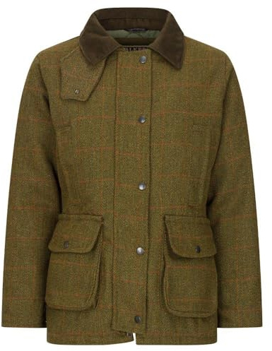 WALKER AND HAWKES - Giacca da Tiro Derby Tweed Hazelwood da Donna - Salvia Scuro - 40