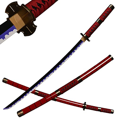 ACTASITEMS Giapponese Roronoa Zoro Spade Anime Cosplay Spada di Legno - 105cm, Katana, Kitetsu