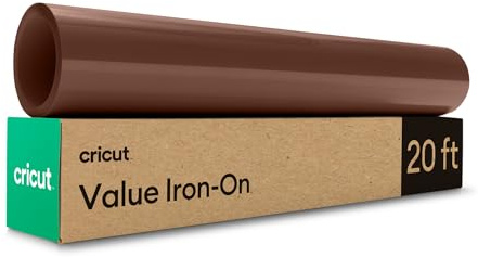 Cricut HTV Heat Transfer Vinyl | 6 m | Brown | Iron-On HTV Vinyl for Fabric, Perfect for Custom T-Shirts & DIY Clothing