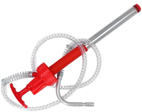 Sorandy Hand Fuel Pump for 20L Drum, Leakage Proof Water Fuel Transfer Pump Oil Extractor with Non Drip Nozzle Manual Vertical Oil Drum Pump Portable Transfer Pump Kit for Gas Fuel