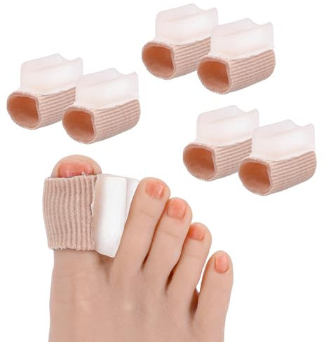 YUXIANLB 6 Stück Gel-Zehenspreizer für Ballenzehen, Gel-Zehenspreizer, Futter für Den Großen Zeh, Silikon-Zehenspreizer zur Ballenzehen-Korrektur, Atmungsaktiver Zehenkorrekturschutz