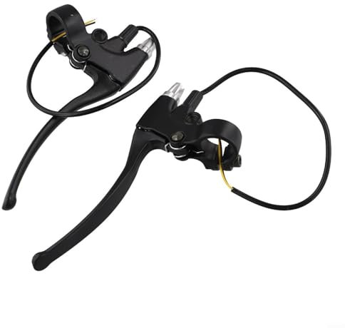 Aluminum Alloy Bike Brake Levers with Cut Off Switch for Electric Bicycle Scooter E-Scooter 22mm Handlebar Compatible Brake System Replacement Parts Left Right Hand Control Lever(Black)