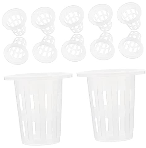 Toyvian 60piezas Macetas Hidropónicas De Plástico Ranuradas Cestas De Jardinería para Cultivo Sin Tierra Balcón Huerto Verduras Germinación