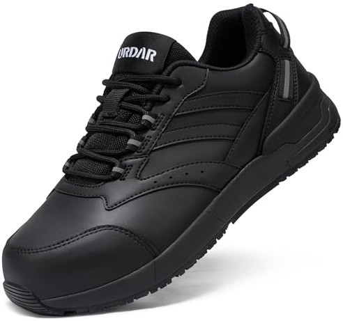 Scarpe Antinfortunistiche Uomo Scarpe da Lavoro con Punta in Acciaio Antiscivolo Traspiranti Leggere Nero Carbone 42.5 EU