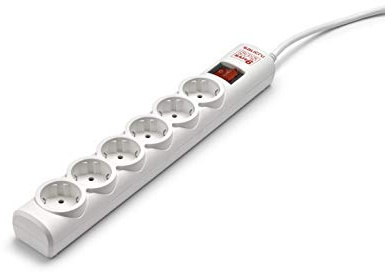 Salicru SPS SAFE 6, Prise parafoudre - 6 prises - Protections surtensions (238 J, 6 Sortie(s) CA, Type F, 250 V, 50 Hz, 10 A)