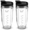 24OZ Cup for Compatible with Nutri Ninja Blender Replacement Parts with Spout Lids for Compatible with Nutri Ninja Blenders 900W BL450 and 1000W Auto-iQ BL480 BL482 BL482-30 BL682 (2Pack) by Poweka