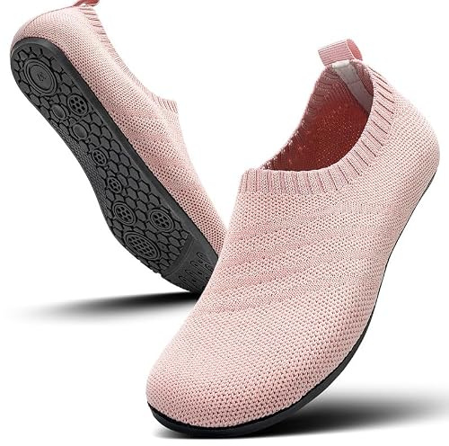 Sosenfer Chaussons Femme Homme, Chaussures Pieds Nus Légères Antidérapantes | Souples et respirantes, lavables en machine, semelle amovible et remplaçable, antidérapante pour intérieur, Pilates et voyage