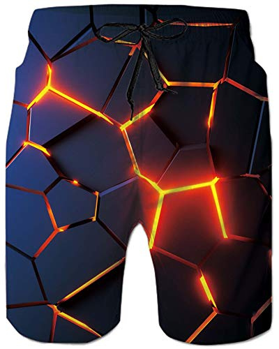 ALISISTER Bañadores Hombre Personalizado 3D Geometría Diseño Secado Rápido Pantalones Cortos Verano Surf Playa Swim Shorts XL