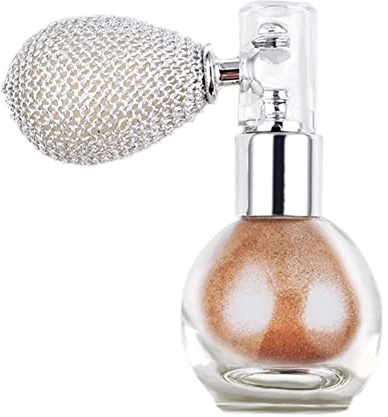 Spray en Poudre Surligneur, Poudre Scintillante, Surligneur Poudre Libre Spray Paillettes Poudre Spray Scintillant Poudre Étincelante Spray de Maquillage pour Cheveux Visage Corps Cosmétique
