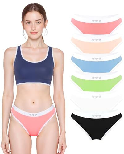 Lot de 6 Culottes brésiliennes Sexy en Dentelle pour Femmes – Hipster en Coton avec Coupe Coquine, Tissu Doux et Respirant, Tailles S-XL (S-M, 60044)