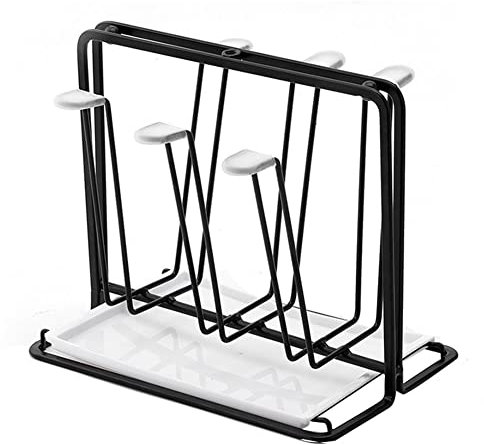 Wisboey Portabottiglie nel Metallo per Scolapiatti Un 6 Bottiglie, Scolapiatti per Recipienti Vassoio Antigoccia, per,