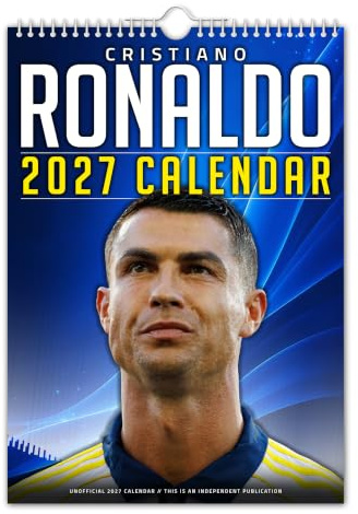 El Rey del Calendario - Cristiano Ronaldo - Calendario de pared 2026 - Tamaño A4 (210 mm x 297 mm) Navidad/Cumpleaños/Regalo/Novedad/Papá Noel secreto/fútbol/cr7/Planificador anual/Regalo de oficina …