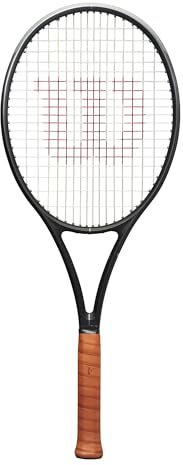 Wilson RF 01 Pro Strung Performance Tennis Racket - Grip Size 2-4 1/4, Strung with Sensation 16 Natural at Mid Range Tension