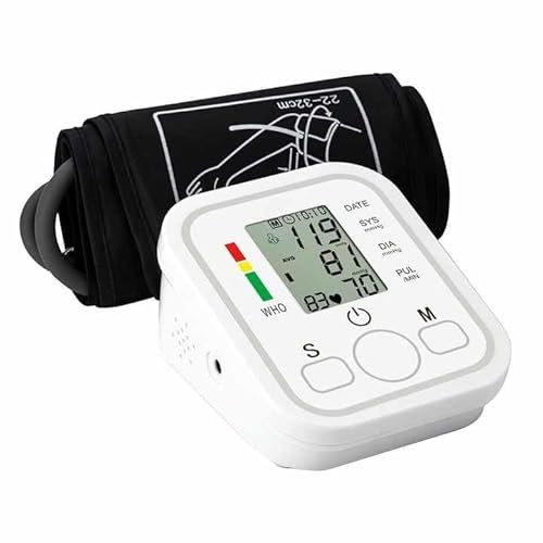 Tensiómetro- Tensiometro de Brazo Digital con Pantalla LCD, Medidor de Tension Arterial y Frecuencia Cardiaca | Memoria 2x99 | Carga USB C, Cable Incluido | Voz en Español