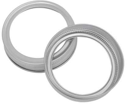 Zerodeko 5pièces Couvercle Pour Pot Bague à Vis Métallique Pour Bocaux Verre Couvercles Et Bandes De Bocaux Utilisation Pour Mise Conserve Et Fermentation