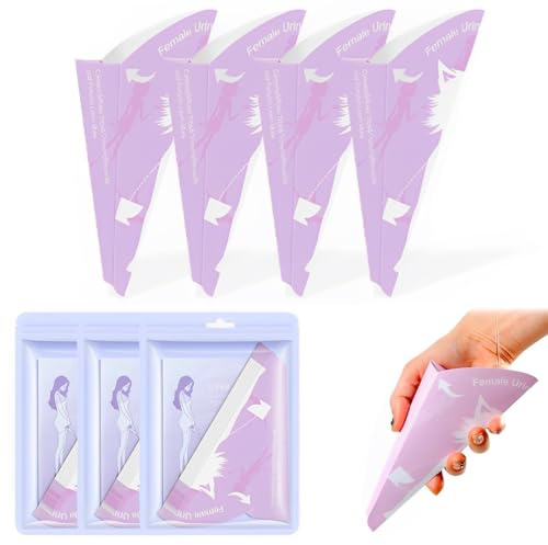 GXGM 30 Pezzi Coni per Pipi Donna USA e Getta da Viaggio, Pipilotta Femminile,Urinella per donne, Pee Imbuto Campingklo, Carta Usa e Getta per Campeggio Escursioni
