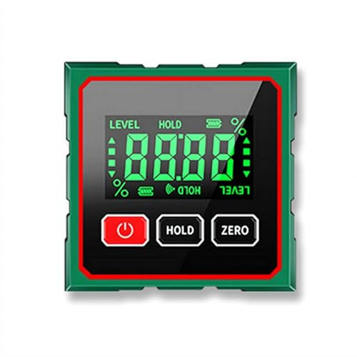 Livella a bolla d'aria digitale, rilevatore angolare digitale magnetico con display LCD, ricaricabile, impermeabile, forte magnetico, utilizzata per la lavorazione del legno, costruzione, decorazione