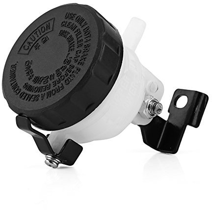 Qiilu Brake Fluid Reservoir, Universal Brake Reservoir Front Fluid Bottle Motorcycle Master Clutch Oil Cup Cylinder Bracket
