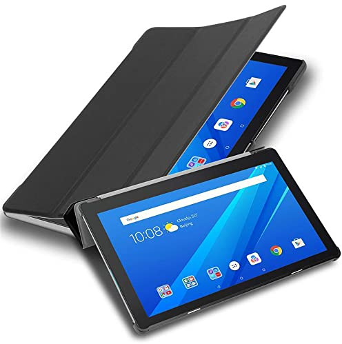 Cadorabo Hülle kompatibel mit Lenovo Tab M10 (TB-X505F) Nicht für HD, FHD, FHD Plus, Plus, HD2 Tablethülle ohne Auto Wake Up aus Kunst Leder Flip Cover Hülle für Lenovo Tab M10 (TB-X505F) in Schwarz