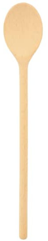 teemando® Cucchiaio da cucina di marca stabile in legno, 30 cm, cucchiaio ovale per cucinare e cuocere, garantito indistruttibile con uso normale