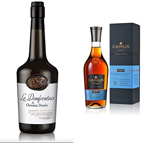 CHRISTIAN DROUIN - Le Calvados Sélection - 40% Alcool - Origine : France/Normandie - Bouteille 70 cl & CAMUS COGNAC VSOP - Intensément Aromatique - 70cl 40° - Maison Indépendante depuis 1863