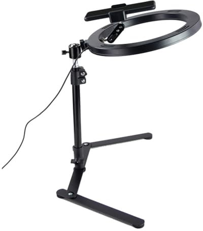 Qutsvosh Luce ad per selfie a LED con LED Selfie RingLight per telefono Cottura Fotografia Illuminazione Ringlight con treppiede Stand