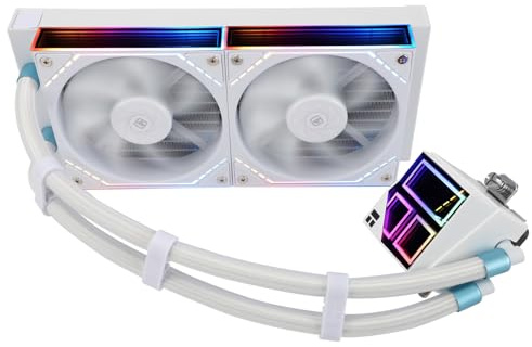 TR Thermalright Frozen Infinity 240 Weiß Liquid CPU Kühler, 240mm Aio Kühler-Infinity Spiegel Lichteffekt, 2000U/min, für AM4/AM5, Intel LGA1851/1700/1150/1151/2011