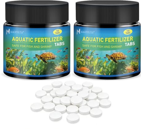 Root Tabs Freshwater Aquarium Plant Fertilizer, Slow-Release 100 Tabs 1g/Tab, Safe for Fish and Shrimp, for Planted Aquarium Substrate (2 * 100)