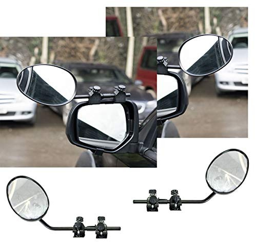 UKB4C Pair of Convex Caravan Car Extension Towing Mirrors fits C-Max Edge Focus Galaxy Kuga Mondeo S-Max Ranger Transit