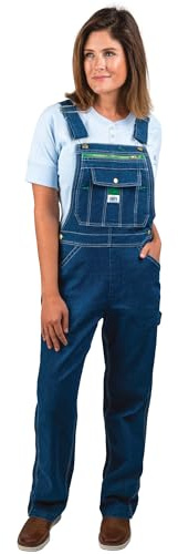 Liberty Women's Denim Bib Overalls, Stonewashed Indigo Blue, S