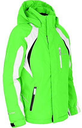 Bergson Jens | Kinder Skijacke, perfekt für Junge Wintersportler, Green Gecko [272], 176 - Kinder