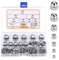 Belle Vous 140 Pack Stainless Steel Acorn Dome Cap Hex Nuts - M3, M4, M5, M6, M8, M10 & M12 - Acorn Dome Head Nut Assortment Kit with Storage Case for Protection, Indoor & Outdoor Use