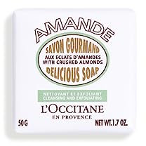 L'OCCITANE Almond Delicious Soap Bar 50g | Vegan & 99% Readily Biodegradable | Luxury & Sustainable Beauty Body Care for All Skin Tyoes