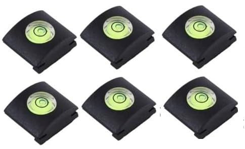 Fundas de Zapatos Calientes, Cubierta para Nivel de Zapata de Flash, 6 PCS Nivelador de camara con Burbuja Gradienter Hot Shoe cubierta protectora, Nivel De Burbuja, Zapata Nivel de Burbuja, Negro