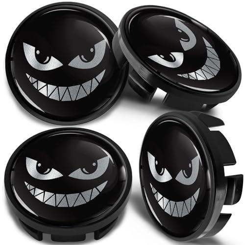 SkinoEu 4 x 65mm Wheel Centre Alloy Hub Center Caps Compatible with VW 3B7 601 171 / 6U7 601 171 Black Hubcaps CV 74