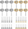 Zythrem 36pcs Steel Wire Brush Wheel Wire Brushes Wheel Cup Brush Wire Brush Polishing with 3 Different Sizes for Drill Rotary Tool Removal Rust Paint Grinding Sanding Polishing