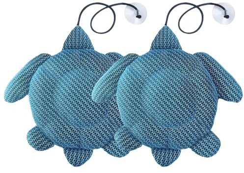 Assorbitore galleggiante per vasche idromassaggio, detergente per olio spa con ventosa, spugna riutilizzabile a forma di tartaruga, 2 pezzi
