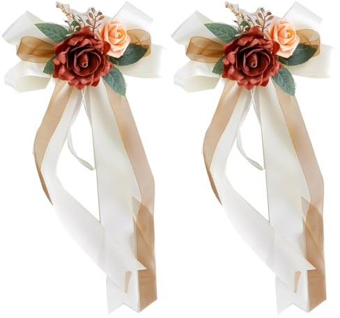 Tomedeks 2 piezas boda galones boda coche galones boda coche lazos coche boda tableau boda