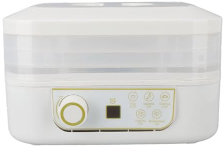 Fockety Déshydrateur Alimentaire à 3 Plateaux, Déshydrateur de Viande Séchée 160 W avec Minuterie 48 Heures et Contrôle de la Température, Séchoir Alimentaire pour Viande Séchée