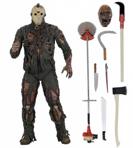 Jilijia Jason Voorhees Figure PVC Model Statue Desktop Ornaments 18CM | Jason Voorhees Action Figures Halloween Collection Christmas Decoration Gift for Fans