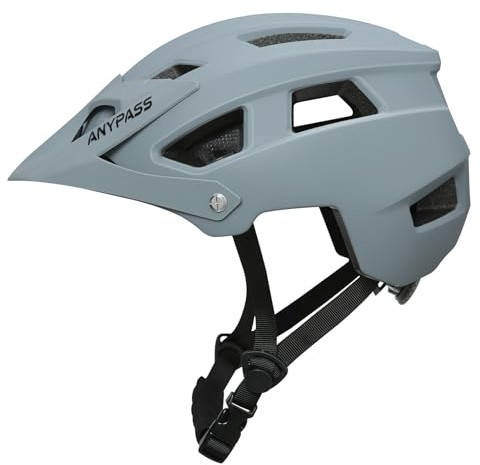 Bike Helmet Men Women, Lightweight MTB Cycle Helmet with Detachable Visor, Adjustable Mountain Road Bicycle Helmet with Dial Fit, Safety Certified Cycling Helmet for Adult Youth