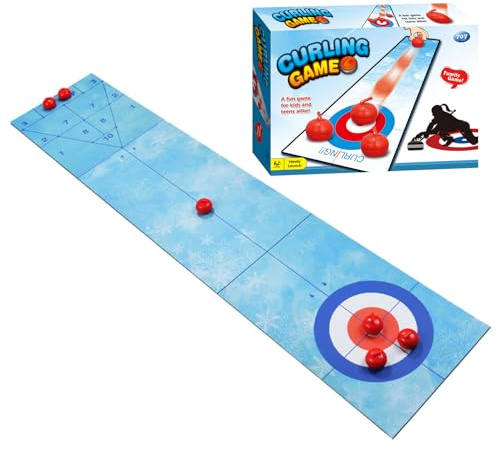 Set da gioco da tavolo – Gioco compatto per interni per più giocatori | Curling e bowling gioco da tavolo, per bambini, ragazzi, famiglia, amici, appartamento, camera di classe