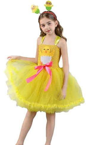 Set di costumi pasquali per cosplay e cosplay (giallo, 6-7 anni)