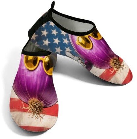Glilade Zapatos de agua para mujeres y hombres, zapatos de playa para piscina, yoga, surf | Zapatos de natación descalzos de secado rápido, antideslizantes, para exteriores, para pesca, remo, río, lago (cebolla)