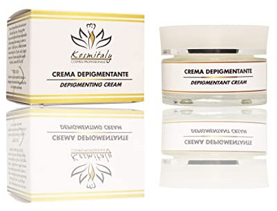Crema Depigmentante Antimacchie - Acido Cogico ad Effetto Schiarente della Pelle. Efficace sulle Macchie dovute a una iper stimolazione di Melanina di qualunque tipo. Filtri UVA-UVB - 50 ml