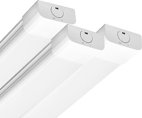 Anten 3stk Feuchtraumleuchte LED 60cm, 18W 2000LM LED Neonröhre, Neutralweiß 4000K Feuchtraumlampe, IP65 Wasserfest Wannenleuchte, Werkstattlampe, Kellerleuchte, Deckenleuchte für Büros Lager Garage