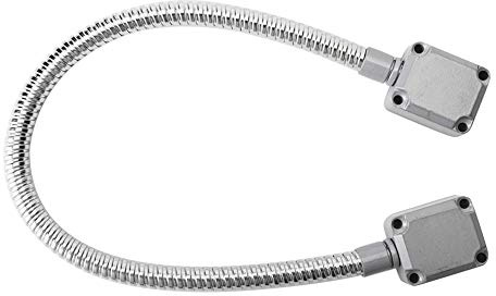 Bucle de Puerta,Cable de Puerta con Tapas de Aluminio Fundido a presión,Funda Protectora de Cable de Acero Inoxidable,a Prueba de óxido,diámetro Interior de 8 mm,Material de Acero Inoxidable,par