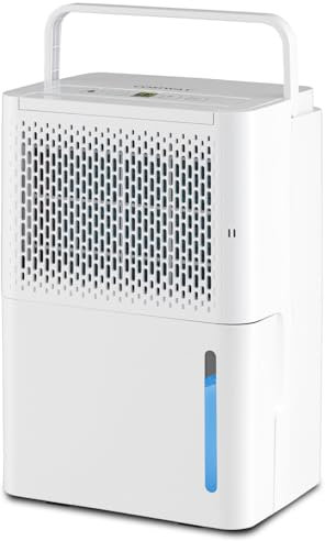 RELAX4LIFE Déshumidificateur Électrique 12 L/Jour Réservoir d'Eau 2 L, Déshumidificateur d’Air Silencieux Portable avec Minuterie 3 Modes (12L - 24㎡ SE)